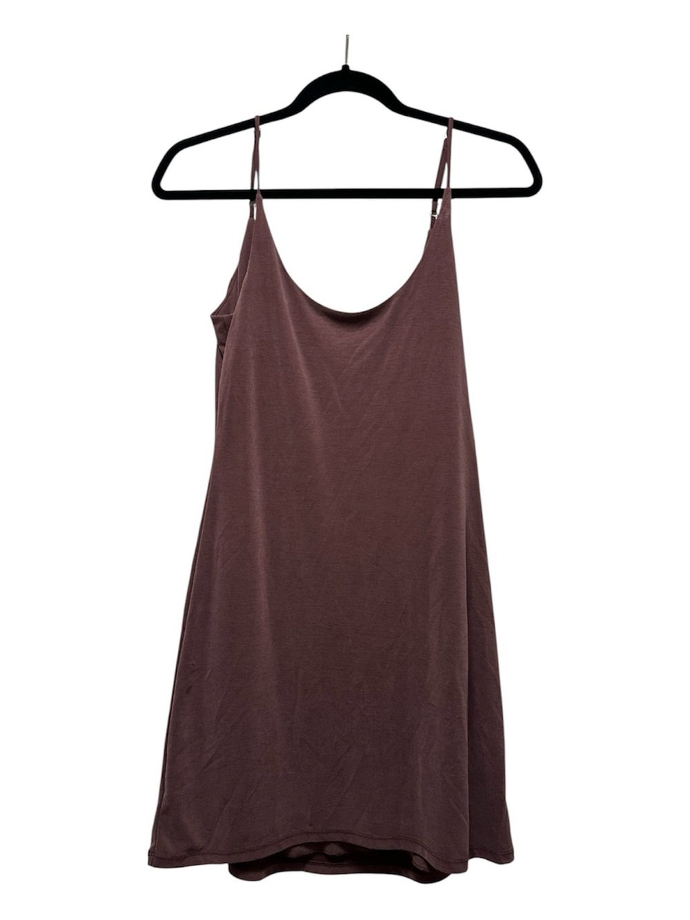 Simple Spaghetti Strap Slip Dress in Mauve Purple